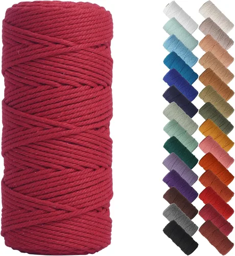Miniatura 117 de NOANTA - Cuerda de macramé color beige natural, 1/8 pulgadas (3 mm) x 109 yardas (100 metros), cuerda de algodón colorido para colgar en la pared