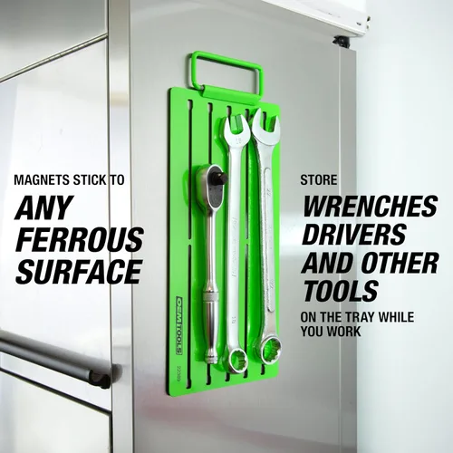 Miniatura 9 de OEMTOOLS 22389 Pro Bandeja magnética para dados, organizador de trinquete personalizable, pernos de accionamiento ajustables, organizador de juego