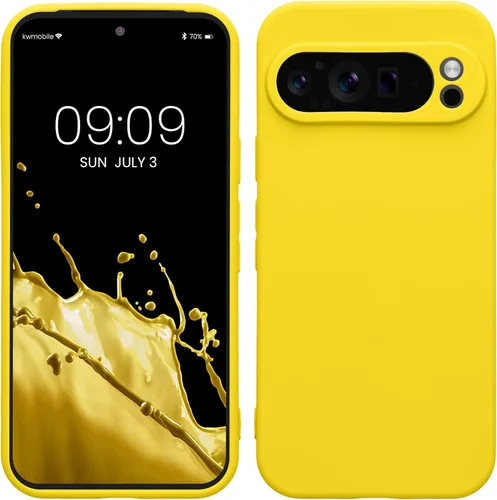 Miniatura 202 de kwmobile Funda compatible con Google Pixel 9 Pro - Funda protectora delgada de TPU para teléfono - Acabado mate suave - Negro mate