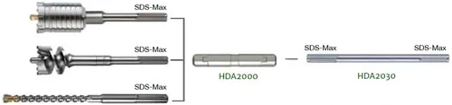 Miniatura 2 de Alfa Tools Sistema adaptador de taladro de martillo HDA2000