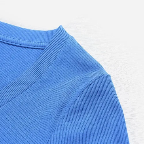 Miniatura 2 de PALINDA Camisa básica ajustada de manga corta para mujer, cuello en V, ajustada, ajustada