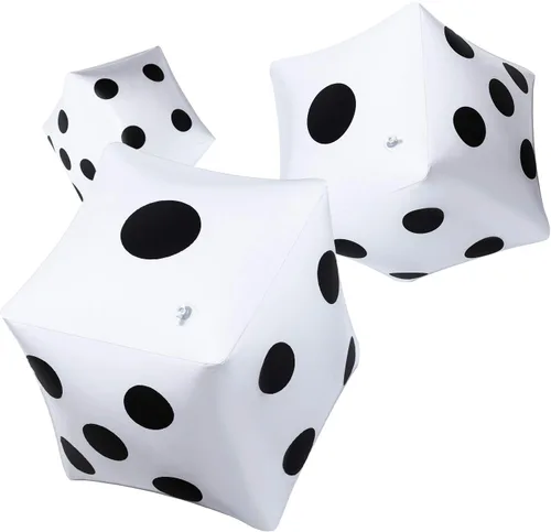 Miniatura 9 de Blulu Paquete de 3 Dados Inflables Grandes Dados Inflables Gigantes Jumbo para Juegos de Mesa en Interiores y Exteriores Ludo Favor de Fiesta