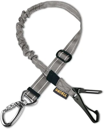 Miniatura 17 de AUBELL Cinturón de seguridad para perro, 3 en 1, ajustable, reflectante, resistente, arnés de perro con gancho de clip, cierre y hebilla, mosquetón