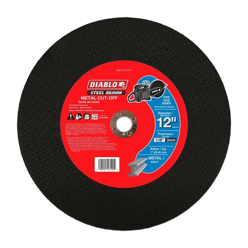 Miniatura 5 de Diablo Disco de corte de metal de diamante para metal, durabilidad extrema y larga vida útil, segmentado, 5 pulgadas de diámetro, eje de 7/8