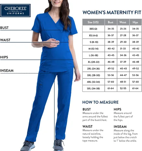 Miniatura 2 de Cherokee Pantalones de maternidad para mujer, ropa de trabajo profesional suave elástico WW220