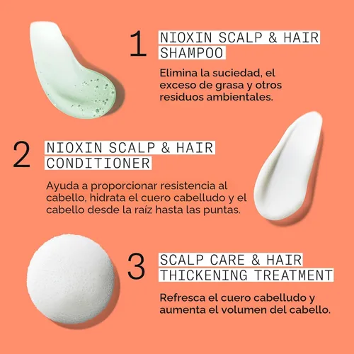 Miniatura 9 de NIOXIN Kits de sistema de engrosamiento del cuero cabelludo + cabello Para cabello natural, teñido y dañado con adelgazamiento ligero a progresado