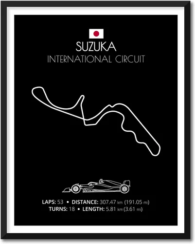 Miniatura 13 de Custom Car Posters Póster hecho a mano compatible con Autodromo Enzo e Dino Ferrari (Imola, Italia), póster de pista de carreras diseñado