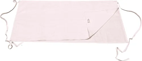 Miniatura 9 de Delantales prémium de cuatro vías 17 x 34 Blanco 55% algodón 45% poliéster Cierre de correa de amarre Lavable a máquina