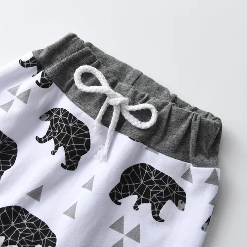 Miniatura 48 de Conjunto de 3 piezas de ropa de bebé recién nacido con estampado de manga larga + pantalones + sombrero