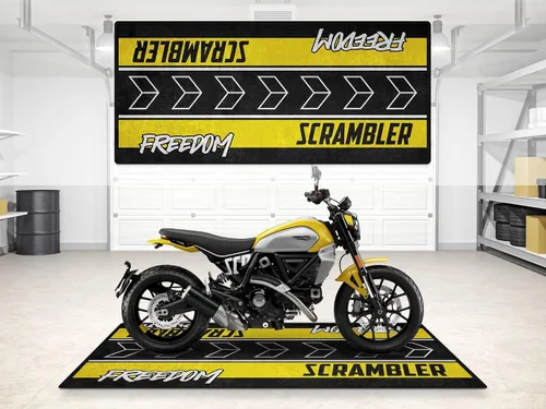 Alfombra de estacionamiento para modelos de motocicleta Scrambler, alfombrilla de exhibición y para pozo, lavable, antideslizante, alfombra para