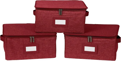Miniatura 65 de Covermates Keepsakes - Juego de cajas de almacenamiento con cierre de cremallera, paquete de 3 cubos organizadores de poliéster resistente, diseño