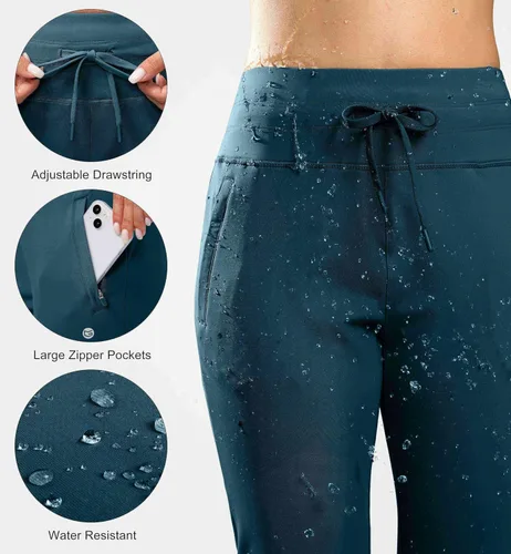 Miniatura 14 de G Gradual Pantalones deportivos con forro polar para mujer, de cintura alta, resistentes al agua, térmicos, para invierno, correr, senderismo