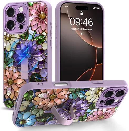 Miniatura 39 de Funda compatible con iPhone 17 Pro Max con correa de mano para los dedos, funda de teléfono con estampado de leopardo y guepardo para mujeres