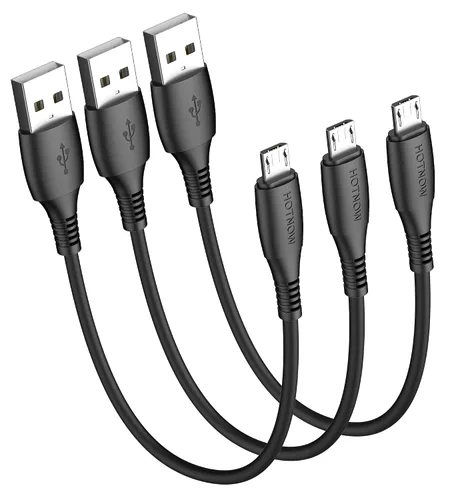 Miniatura 9 de Cable micro USB de 0.5 pies y 6 pulgadas, [3 unidades, 0.5 pies] cargador Android duradero cable corto cable de carga rápida para Samsung Galaxy S7