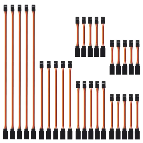 Miniatura 11 de ACEIRMC Cable de extensión servo de 3 pines hembra a macho conector de cable JR para control remoto RC Car Airplanes (39.4 in)
