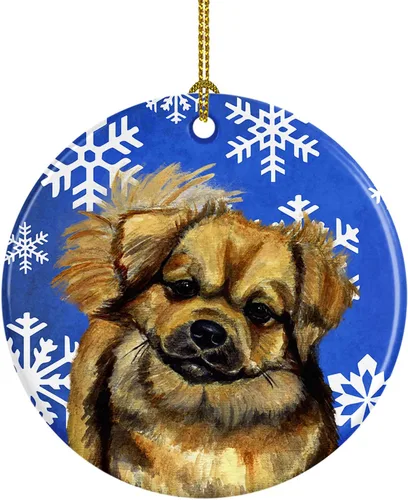 Miniatura 65 de Caroline's Treasures Cavalier Spaniel - Adorno de cerámica para colgar en el árbol de Navidad, para el hogar, Navidad, fiestas, regalo, 3 pulgadas