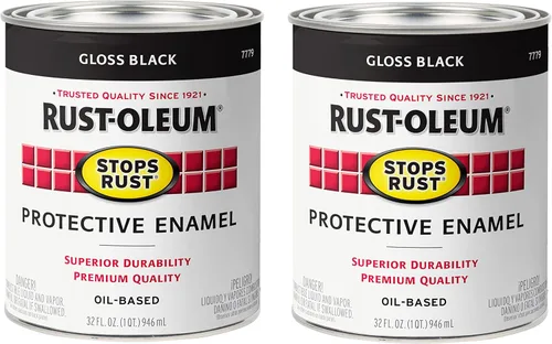 Miniatura 17 de Rust-Oleum 7765502 - Pintura anti-óxido para aplicación con brocha, cuarto de galón, color rojo real brillante, (paquete de 1)