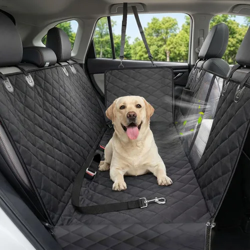 Miniatura 12 de Funda de asiento de coche para perros, funda de asiento para perros 600D resistente y duradera para asiento trasero, hamaca para perros 100%