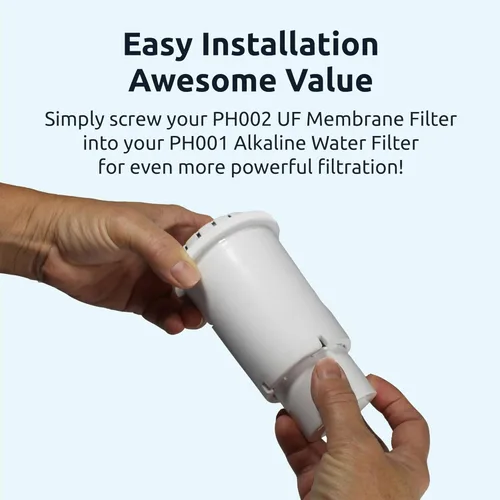 Miniatura 6 de Invigorated Water - Paquete de 3 filtros de agua alcalinos PH001 con 3 paquetes PH002 UF de reemplazo de membrana para jarras de filtro de agua