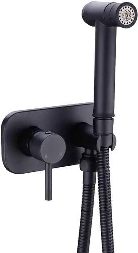 Miniatura 9 de TRUSTMI Juego de Rociador de Bidé Oculto de Agua Caliente y Fría para Baño, Rociador de Mano Shattaf, Accesorio de Inodoro de Agua Tibia, Oro Níquel
