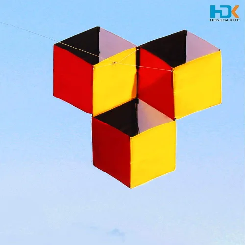 Miniatura 2 de HENGDA KITE para adultos, caja de cubo mágico 3D, cometa de una sola línea, volar, juguetes al aire libre, playa, parque