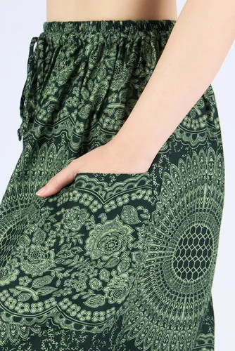 Miniatura 3 de Lannaclothesdesign Pantalones de harén para mujer, pantalones bohemios de elefante, ropa hippie de cintura alta con bolsillos para yoga