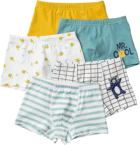 Miniatura 2 de Core Pretty Toddler Boxer Briefs Cotton Boys Underwear Kids Underpants Size 3-12Years (Pack of 5)