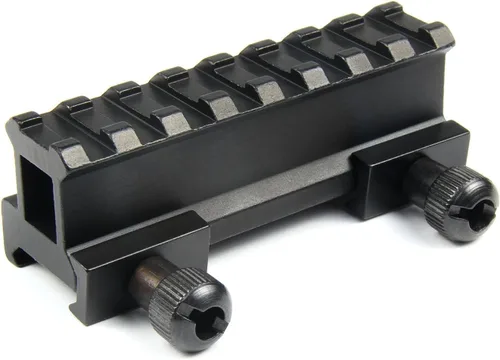 TACFUN Top plano de 1 pulgada ver a través del alcance del elevador de montaje en riel 8 ranuras Picatinny Weaver