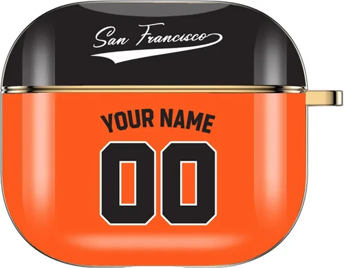 Miniatura 26 de Funda personalizada con nombre y número para AirPods Pro de 3ª generación Pro 2 (2019, 2021, 2022) con llavero personalizado, regalo para fanáticos