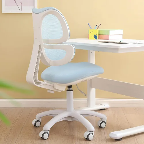 Miniatura 7 de Silla de escritorio para niños, niñas, niños, adolescentes, silla de computadora de oficina, diseño ergonómico, altura ajustable y profundidad