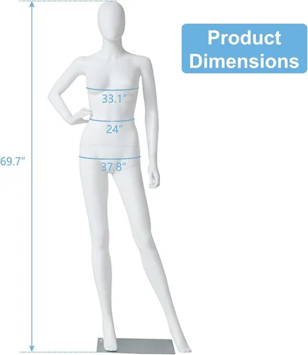 Miniatura 7 de Maniquí de cuerpo completo Maniquí Femenino - Cuerpo Maniquíes, Maniquíes Cuerpo Femenino (Blanco - style2)