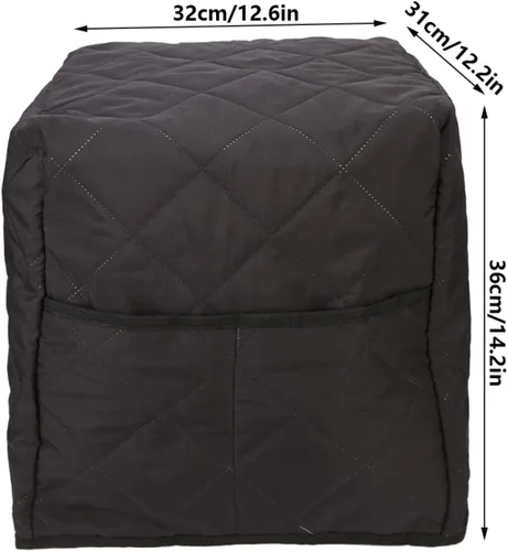 Miniatura 2 de Funda para cafetera, protección contra el polvo, algodón suave, color negro