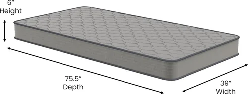 Miniatura 2 de Flash Furniture Capri Comfort Sleep - Colchón híbrido de resortes interiores y espuma de 6 pulgadas en una caja, colchón híbrido de resortes