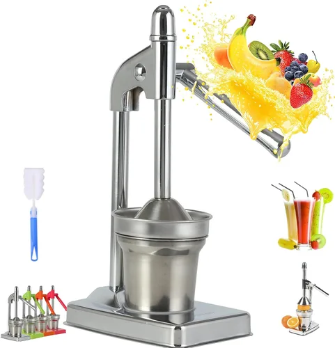 Miniatura 9 de Exprimidor de hierro fundido, exprimidor de hierro fundido, jugo manual efectivo de acero inoxidable, extractor de jugo de prensa manual resistente