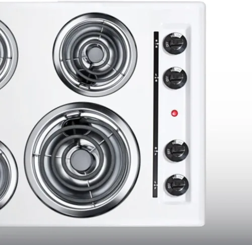 Miniatura 4 de Summit 24" 4 quemadores cocina eléctrica, bobina de 230 voltios, blanco WEL03