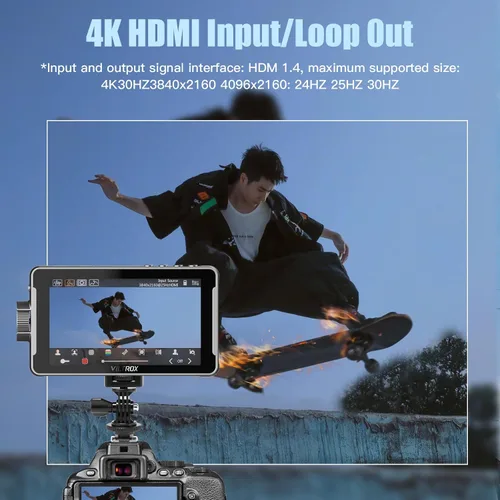 Miniatura 5 de VILTROX DC 550 Monitor de campo de cámara DSLR con pantalla táctil de 5.5 pulgadas FHD 1200nit 4K Video External Monitor for Sony Canon Nikon with