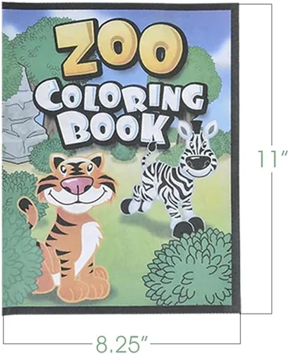 Miniatura 3 de ArtCreativity Libros para colorear de animales del zoológico para niños, paquete de 12, folletos de colores grandes de 8.25 x 11 pulgadas, premios