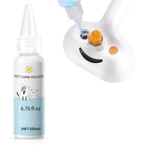 Miniatura 10 de Juego de cepillos de vapor para mascotas 3 en 1 para perros y gatos, peine de aseo con aerosol, herramienta de desfurado, depilación asistida por