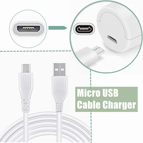Miniatura 3 de 3.3ft White Micro USB Adapter Charger Cord Cable Replacement for Edifier MB200 Portable Speaker Power PSU