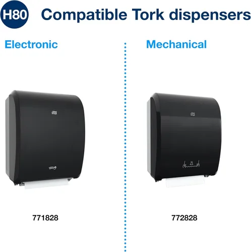 Miniatura 5 de Tork Rollo de toallas de mano Natural H80, Universal, 100% Fibra Reciclada, 6 Rollos x 800 pies, 8031300