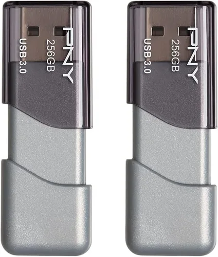 PNY Unidad USB 3.0 Turbo Attaché 3 de 256 GB, paquete de 2