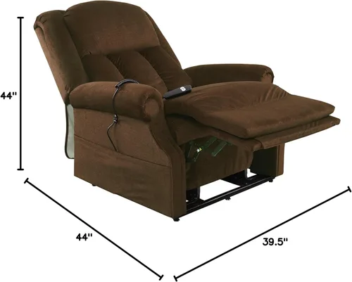Miniatura 2 de MEGA MOTION Sillón reclinable eléctrico resistente con elevador, XL, visón (dispositivo médico de clase II de la FDA)