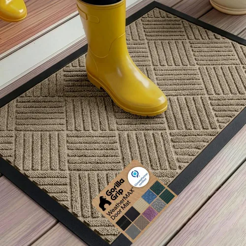 Miniatura 60 de Gorilla Grip - Tapete WeatherMax todoterreno 100% impermeable, caucho natural, resistente a manchas y decoloración, perfil bajo, interior y Grafito