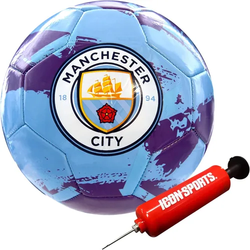 Miniatura 5 de Icon Sports Official Manchester City FC Soccer Ball MC93BL-Azul claro