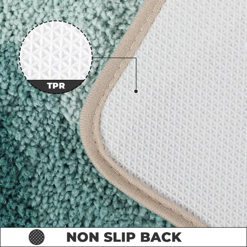 Miniatura 5 de Tapete de baño súper absorbente de microfibra esponjosa, antideslizante y lavable a máquina, tapete de baño para baño, dormitorio y sala de estar