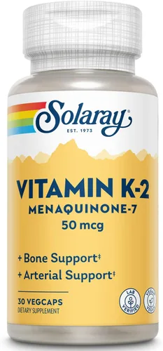 SOLARAY K2 MK7, tapa vegetal (Btl-plástico) 50mcg | 30ct