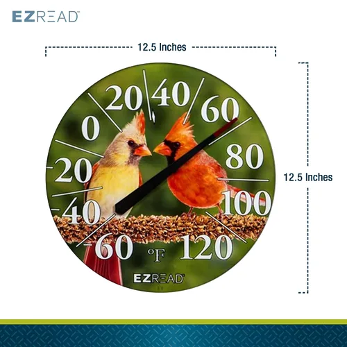 Miniatura 2 de EZREAD - Termómetro de esfera colgante 840-1211, termómetros meteorológicos para uso en interiores y exteriores, gran diámetro de 12.5 pulgadas
