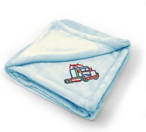 Fastasticdeals Ropa de cama de guardería Mantas de bebé para niños y niñas Semi Truck Logotipo colorido