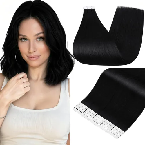 Miniatura 50 de Full Shine - Extensiones de cabello con cinta adhesiva de 18 pulgadas, extensiones de cabello Remy de 1.76 oz, extensiones de cabello lacio