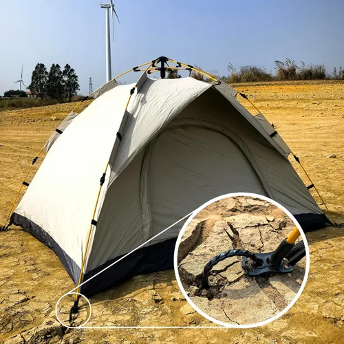 Miniatura 5 de Estacas de viento para cama elástica de 12 pulgadas, estacas resistentes en forma de U para suelo, kit de anclaje de amarre para trampolín